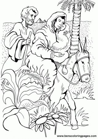 Holy family coloring page.