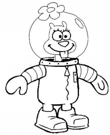 Sandy Cheeks Coloring Pages Coloring Book Area Best Source For 