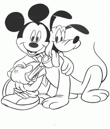 mickey in gogle Colouring Pages (page 3)