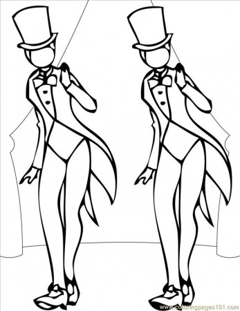 Coloring Pages Tap Ink (Entertainment > Dancing) - free printable 