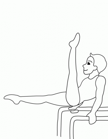 Gymnastics Coloring Pages Free Page X