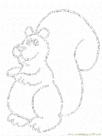 Squirrel With Acorn Coloring Page | Clipart Panda - Free Clipart 