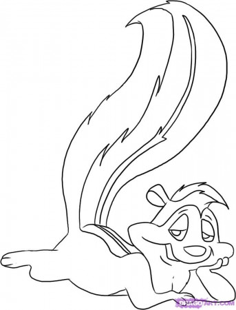 How to Draw Pepe Le Pew, Step by Step, Cartoons, Cartoons, Draw 