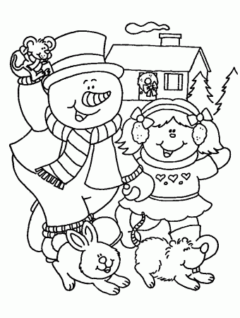 Coloring Page - Christmas snowman coloring pages 19
