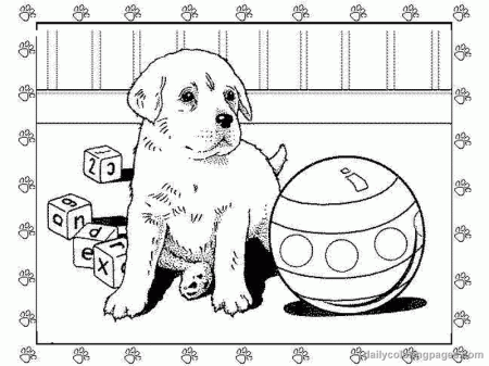 Coloring Pages Of Puppies | Coloring Pages For Kids | Kids 