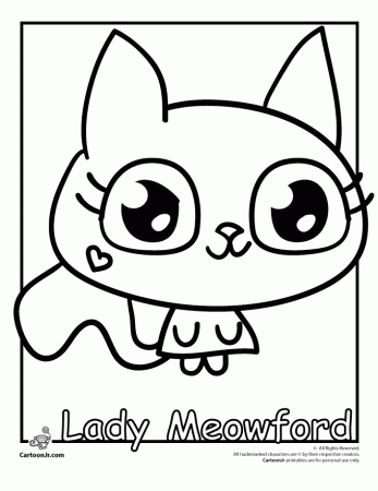 Lady Meowford "Kitties" Moshi Monster Coloring Page | Cartoon Jr.