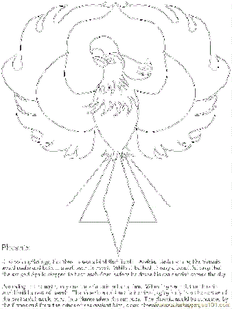 Nice printable coloring page Phoenix Words | coloring pages