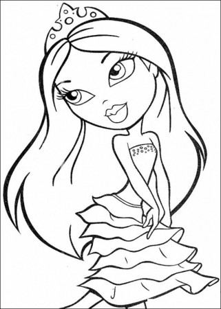 Cartoon: Latest Princess Bratz Coloring Pages Picture, ~ Coloring 