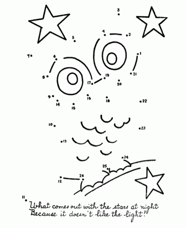 dot coloring activity pages kids night owl connect the dots 