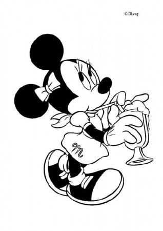 Minnie Mouse Minnie Mouse Drink Coloring Page