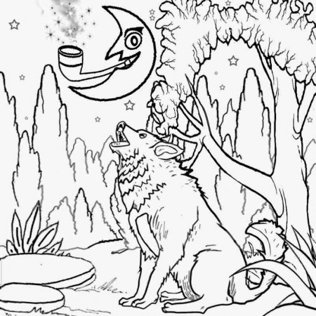 Waning Moon Coloring Pages