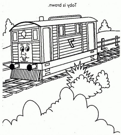Thomas Toby Brown Coloring Page - Kids Colouring Pages