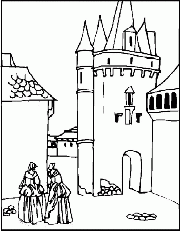 Castle Coloring Pages - Coloringpages1001.