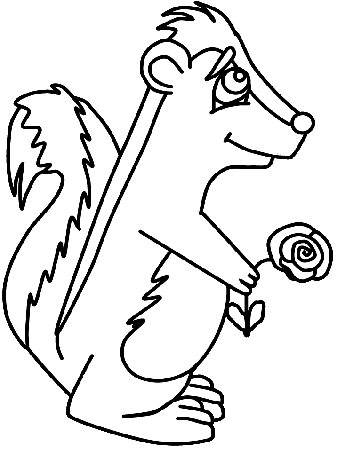 Skunks 2 Animals Coloring Pages & Coloring Book
