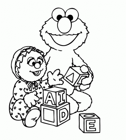 Funny and Cute Elmo coloring pages