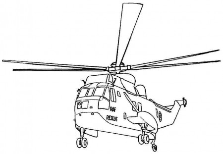 Printable Free Transportation Helicopter Colouring Pages For Kids #