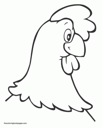 Chicken face Colouring Pages