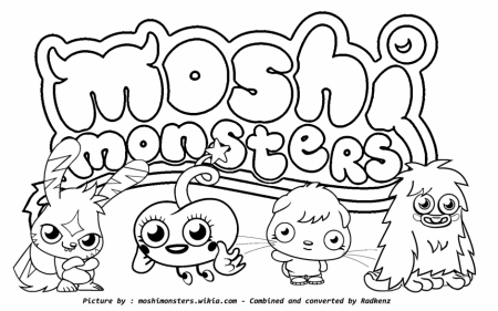 Moshi Monsters Colouring Pages Moshlings 138961 Moshi Monster 