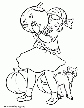 girl halloween Colouring Pages (page 2)