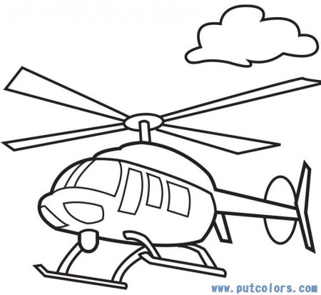 heli Colouring Pages