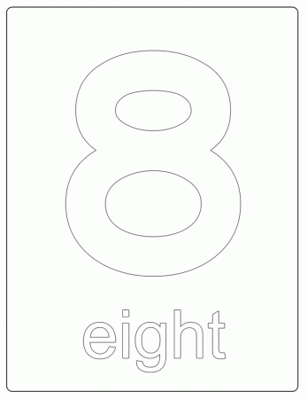 Number 8 - Free Printable Coloring Pages