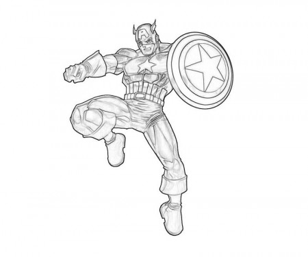 Captain America Coloring Pages Avengers | Free Printable Coloring 
