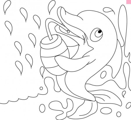 Dolphin Cute Coloring Pages