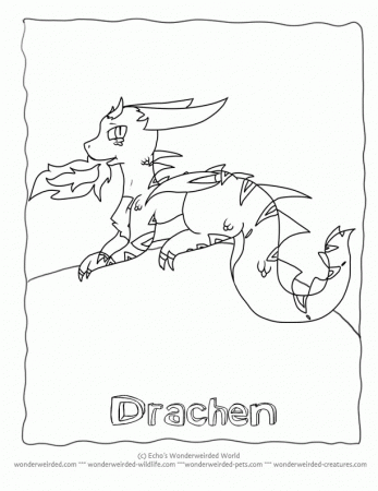 Dragon Cartoon Coloring Pages, Echo's Dragon Printable Coloring Pages