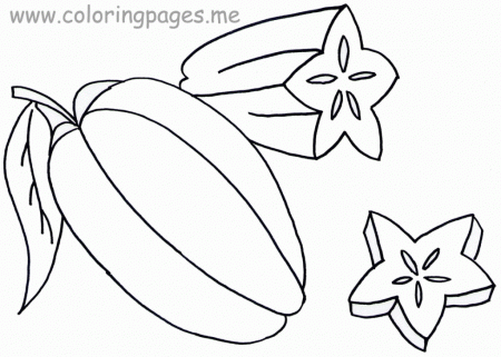 Star Fruit Coloring Pages - coloring pages