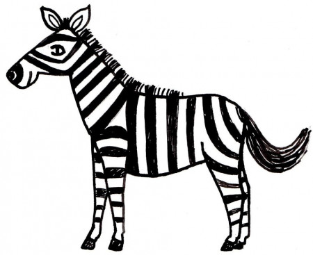 Zebra Coloring Page - Printable Zebra Coloring Pages for Kids 