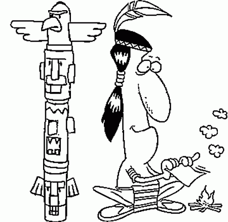 Native American Indian Coloring Pages for Kids