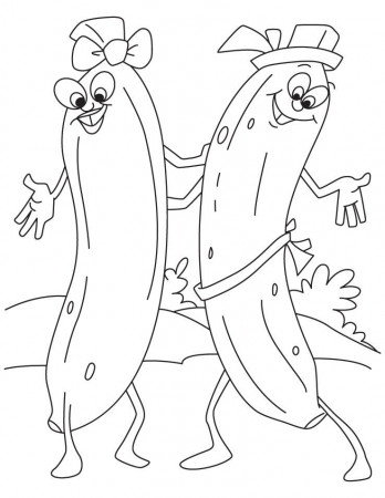 Dancing Bananas Coloring Pages for kids | Great Coloring Pages