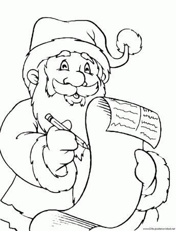 Dibujos de Papa Noel - Muchos dibujos de Papá Noel para colorear