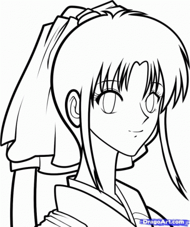 Step 8 How To Draw Kaoru Kamiya Rurouni Kenshin 108563 Japanese 