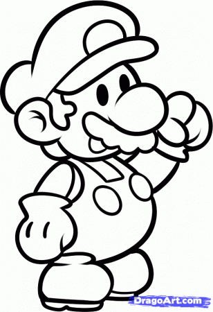 How to Draw Paper Mario, Paper Mario, Step by Step, Video Game 