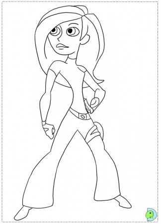 Kim Possible Coloring page- DinoKids.