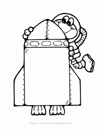 cartoon spaceship printable coloring in pages for kids - number 