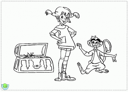 Pippi Longstocking Coloring pages for kids- DinoKids.