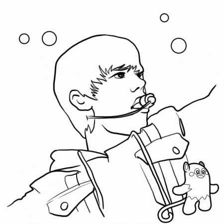Justin Bieber Coloring Pages Online Free