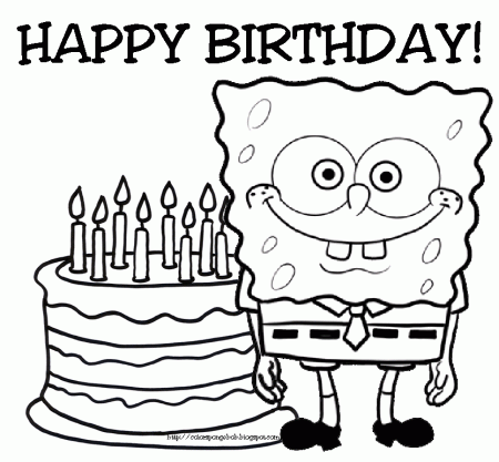 Spongebob Coloring Pages Birthday Is A Nice Coloring Page We 