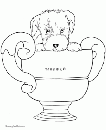 printable happy dog coloring page from projectsforpreschoolers 