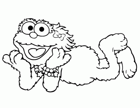 Zoe Laying On Floor Coloring Page | Free Printable Coloring Pages
