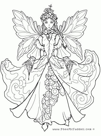 Court Fairy 2 Coloring Page