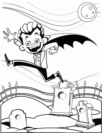 Kid Dracula - Free Printable Coloring Pages