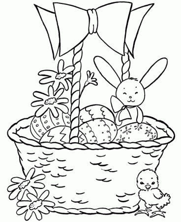 Page Gathering Easter Eggs Coloring Page Happy Easter Coloring 