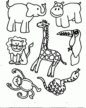african Animal Colouring Pages