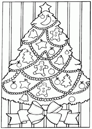 Christmas Tree Coloring Pages Photos Behairstyles | demenglog.com