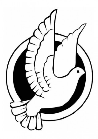 Coloring page peace dove - img 12749.