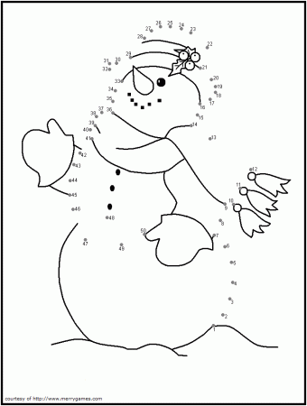 Christmas Connect The Dots Connect The Dots Printable Cute Child 