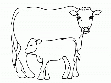 Cow-Coloring-Pages-Free1 | COLORING WS